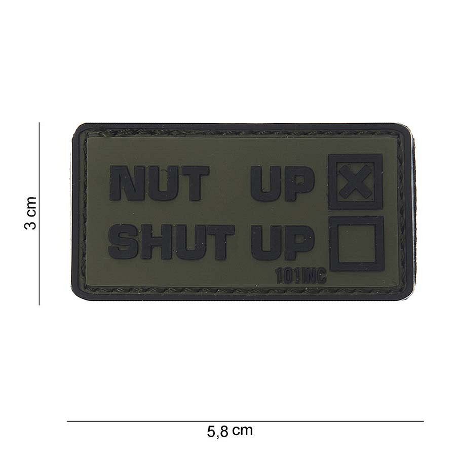 Embleem 3D PVC Nut Up Verde - Declarație de Forță Tactică