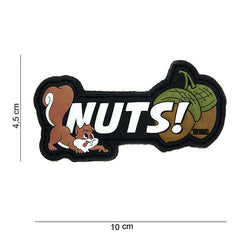 Embleem 3D PVC Nuts Alb - Personalizare Tactică Instant