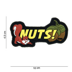 Embleem 3D PVC Nuts Galben - Exprimă-ți Atitudinea Tactică