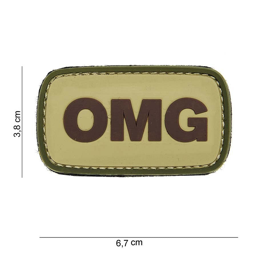 Embleem 3D PVC OMG #14010 Verde - Identitate Tactică Rapidă