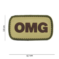 Embleem 3D PVC OMG #14010 Verde - Identitate Tactică Rapidă