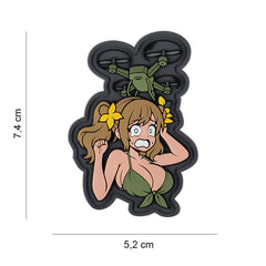 Embleem 3D PVC Oops girl with Drone #8012 Military-Shop - Afirmă-ți Stilul Tactic