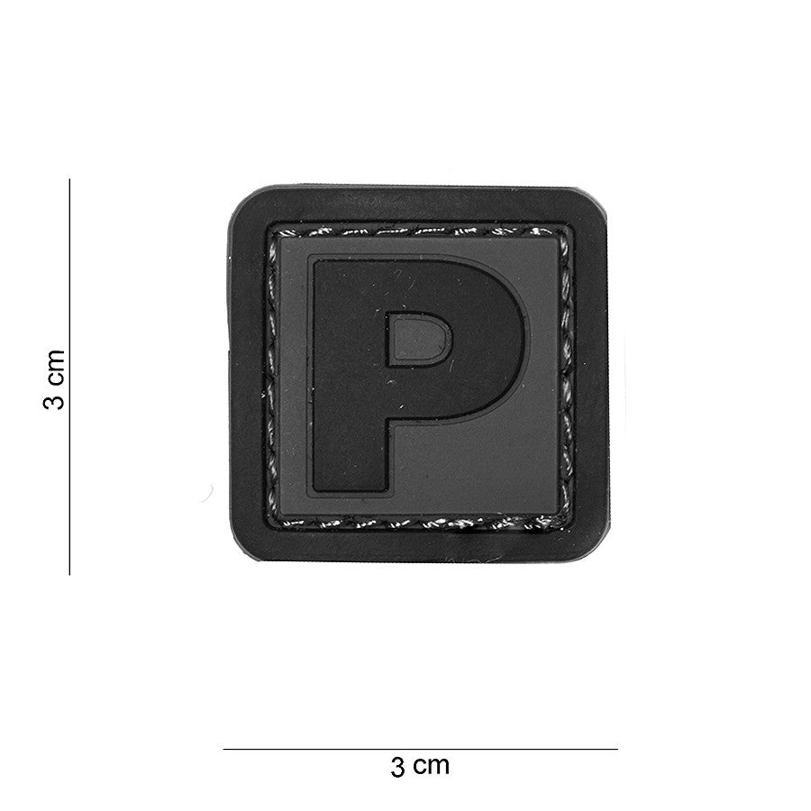Embleem 3D PVC P #15026 - Marca-ți Echipamentul cu Stil