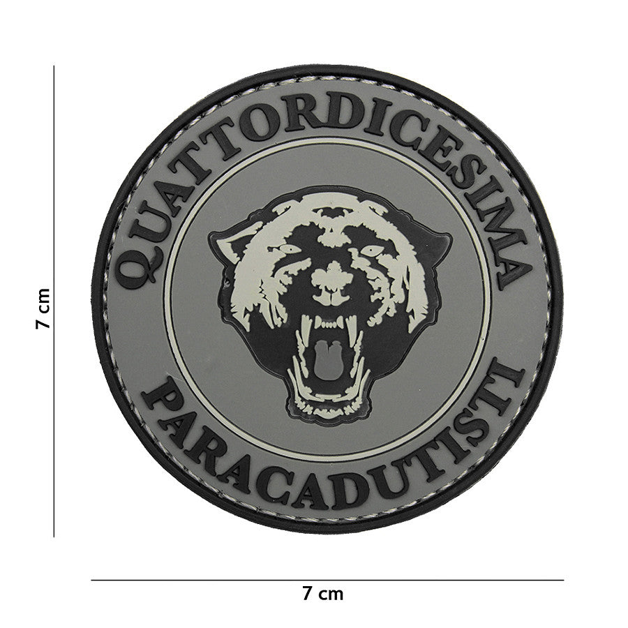 Embleem 3D PVC Paracadutisti Gri - Semn de Apartenență și Curaj
