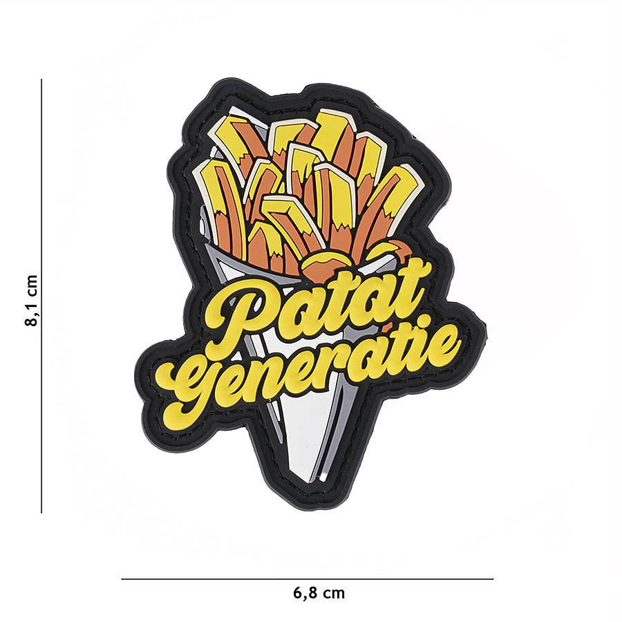 Embleem 3D PVC Patat #10038 - Marcajul Tău de Identitate Rezistent