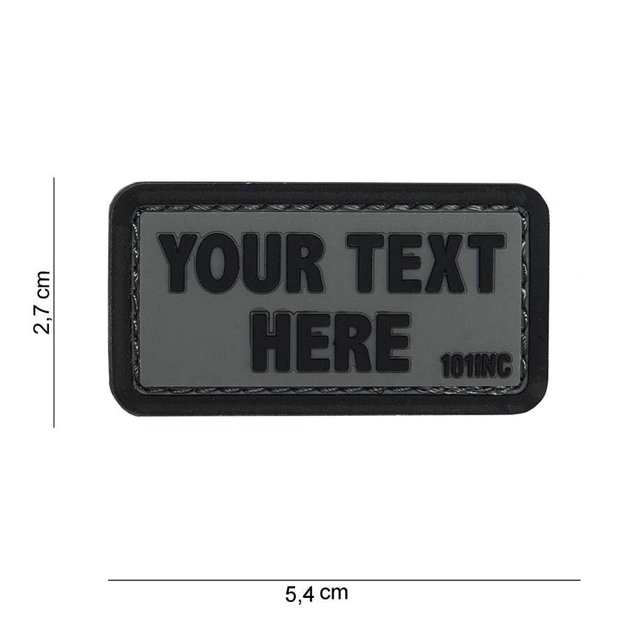 Embleem 3D PVC Personalizabil Gri/Negru Tactical - Exprimă-te Clar și Puternic