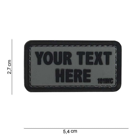 Embleem 3D PVC Personalizabil Gri/Negru Tactical - Exprimă-te Clar și Puternic