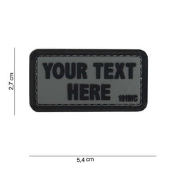 Embleem 3D PVC Personalizabil Gri/Negru Tactical - Exprimă-te Clar și Puternic