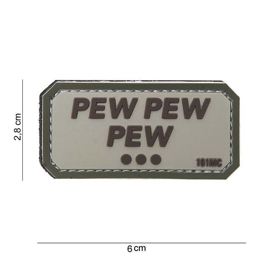 Embleem 3D PVC Pew pew pew Beige - Stil Unic și Umor Tactic