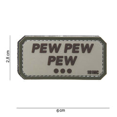 Embleem 3D PVC Pew pew pew Beige - Stil Unic și Umor Tactic