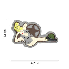 Embleem 3D PVC Pinup girl #8141 - Afirmă-ți Atitudinea Tactică!