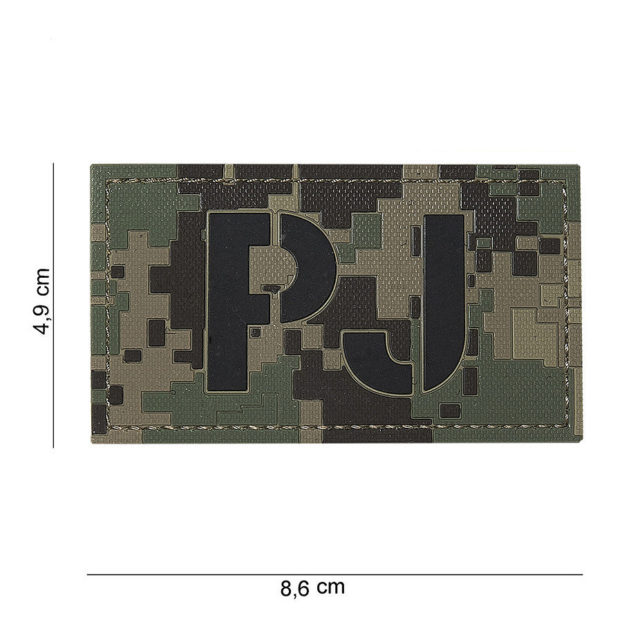 Embleem 3D PVC PJ dig. woodland - Semnul Tău de Distincție pe Teren