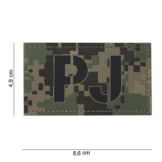 Embleem 3D PVC PJ dig. woodland - Semnul Tău de Distincție pe Teren