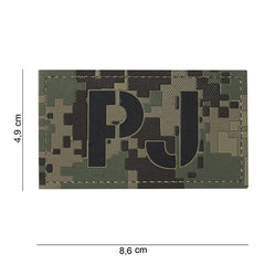 Embleem 3D PVC PJ dig. woodland - Semnul Tău de Distincție pe Teren