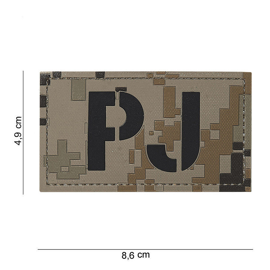 Embleem 3D PVC PJ Digital Desert - Identificare Rapidă & Stil Tactic Distinct