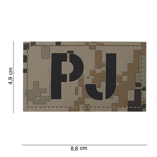 Embleem 3D PVC PJ Digital Desert - Identificare Rapidă & Stil Tactic Distinct