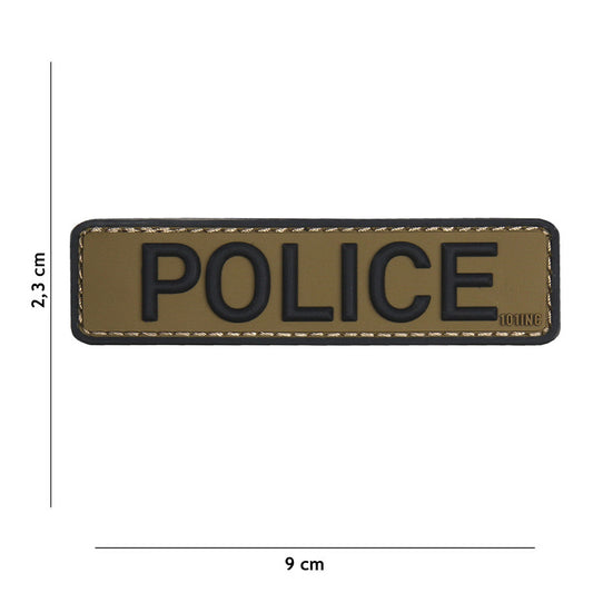 Embleem 3D PVC Police Verde/Negru - Identitate Imediată, Durabilitate Tactică