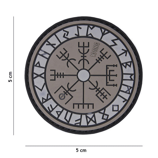 Embleem 3D PVC Protect Shield Gri - Simbol de Rezistență