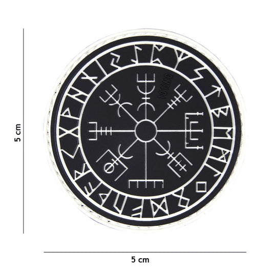 Embleem 3D PVC Protect Shield Negru - Simbolul Forței și Protecției