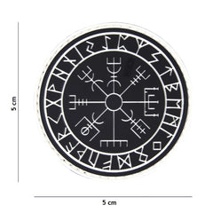 Embleem 3D PVC Protect Shield Negru - Simbolul Forței și Protecției