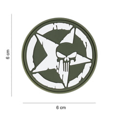 Embleem 3D PVC Punisher Allied Star Verde - Afirmă-ți Atitudinea