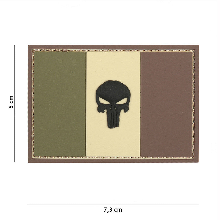 Embleem 3D PVC Punisher Franse Vlag #9009 - Atitudine Fără Compromis