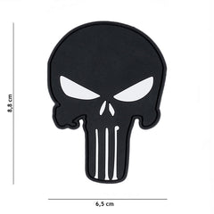 Embleem 3D PVC Punisher Negru - Afirma-ți Atitudinea, Personalizează-ți Echipamentul