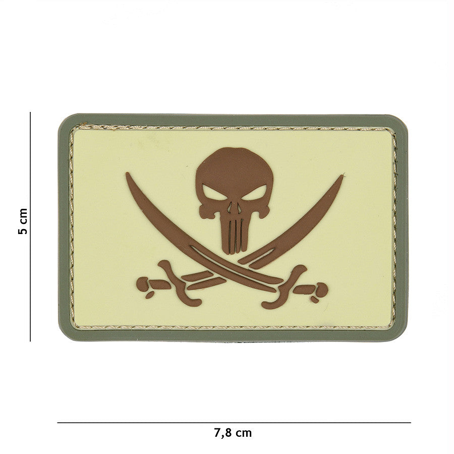 Embleem 3D PVC Punisher Pirate Coyote - Afirmă-ți Prezența Tactică