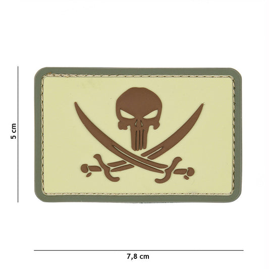 Embleem 3D PVC Punisher Pirate Coyote - Afirmă-ți Prezența Tactică