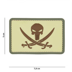Embleem 3D PVC Punisher Pirate Coyote - Afirmă-ți Prezența Tactică