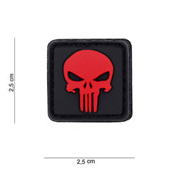 Embleem 3D PVC Punisher Roșu - Afirmă-ți Fără Compromis