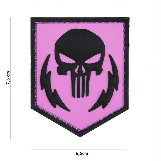 Embleem 3D PVC Punisher Roze - Declară-ți Forța cu Stil