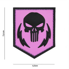Embleem 3D PVC Punisher Roze - Declară-ți Forța cu Stil