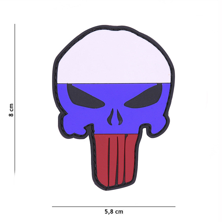 Embleem 3D PVC Punisher Rusland - Afirmație de Forță Incontestabilă