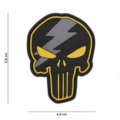 Embleem 3D PVC Punisher Thunder Geel - Afirmă-ți Prezența Tactică