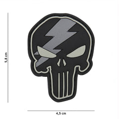 Embleem 3D PVC Punisher Thunder Gri Thunder - Simbolul Forței Tale