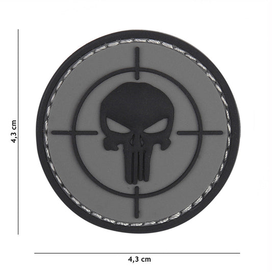 Embleem 3D PVC Punisher Vizier Gri Punisher - Afirmă-ți Spiritul Neînfricat