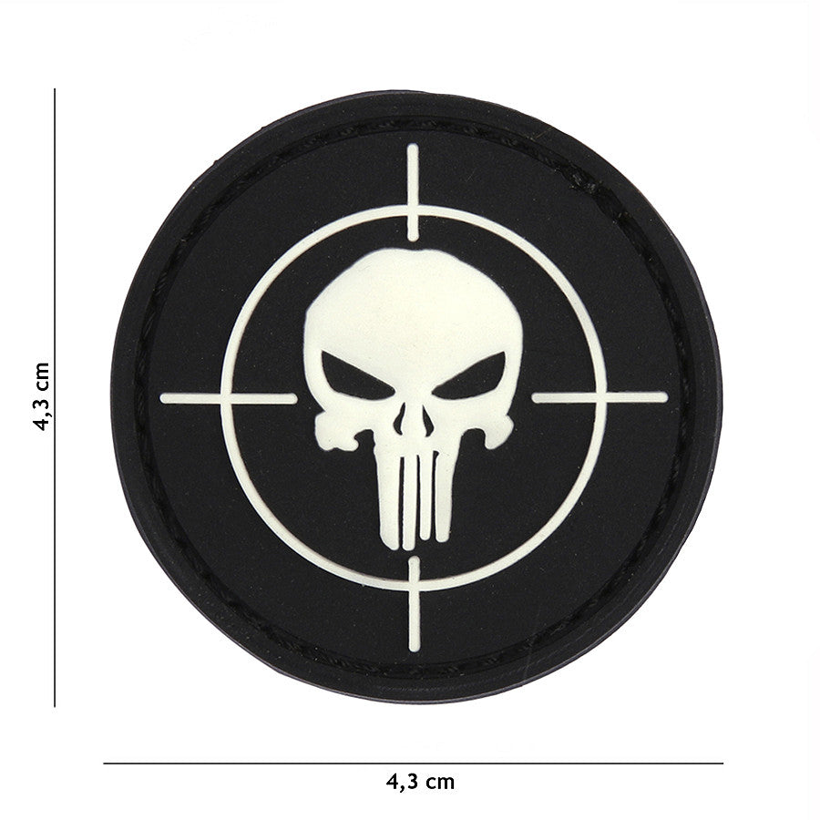 Embleem 3D PVC Punisher Vizier Negru - Declarație de Forță Tactică