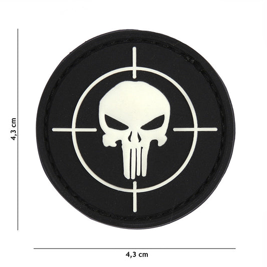 Embleem 3D PVC Punisher Vizier Negru - Declarație de Forță Tactică