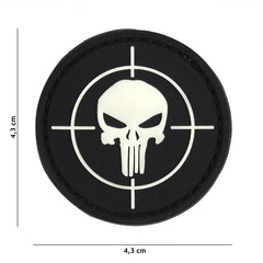 Embleem 3D PVC Punisher Vizier Negru - Declarație de Forță Tactică
