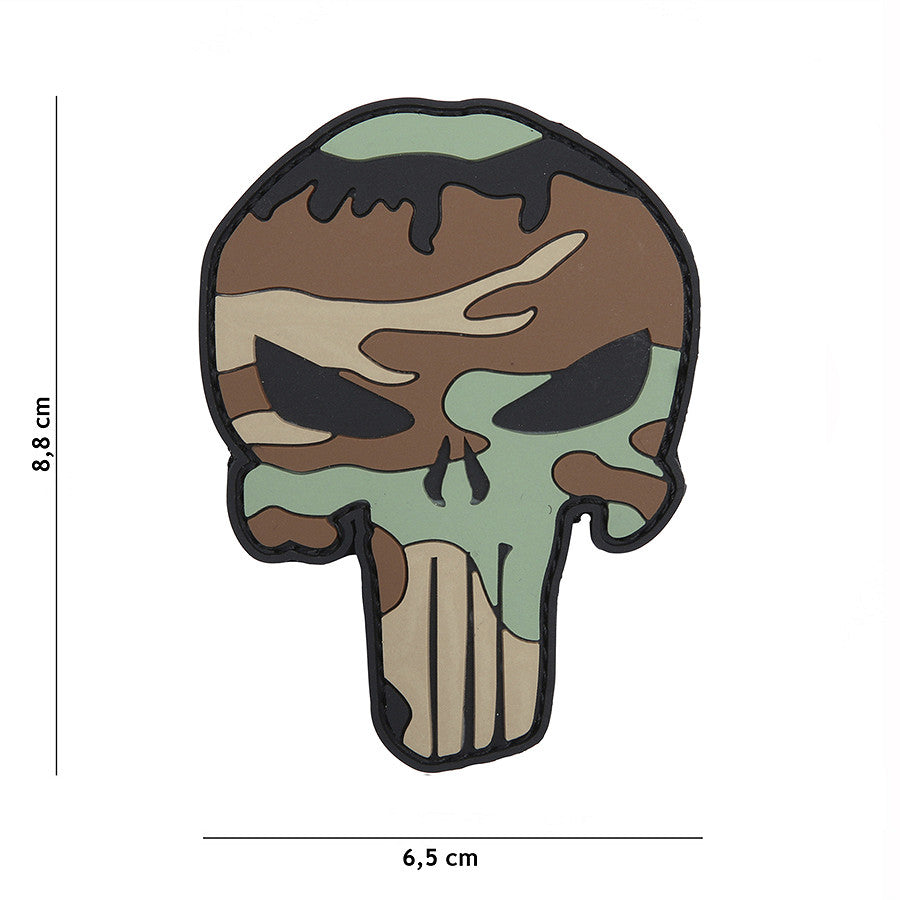 Embleem 3D PVC Punisher woodland - Afirmă-ți Prezența Tactică