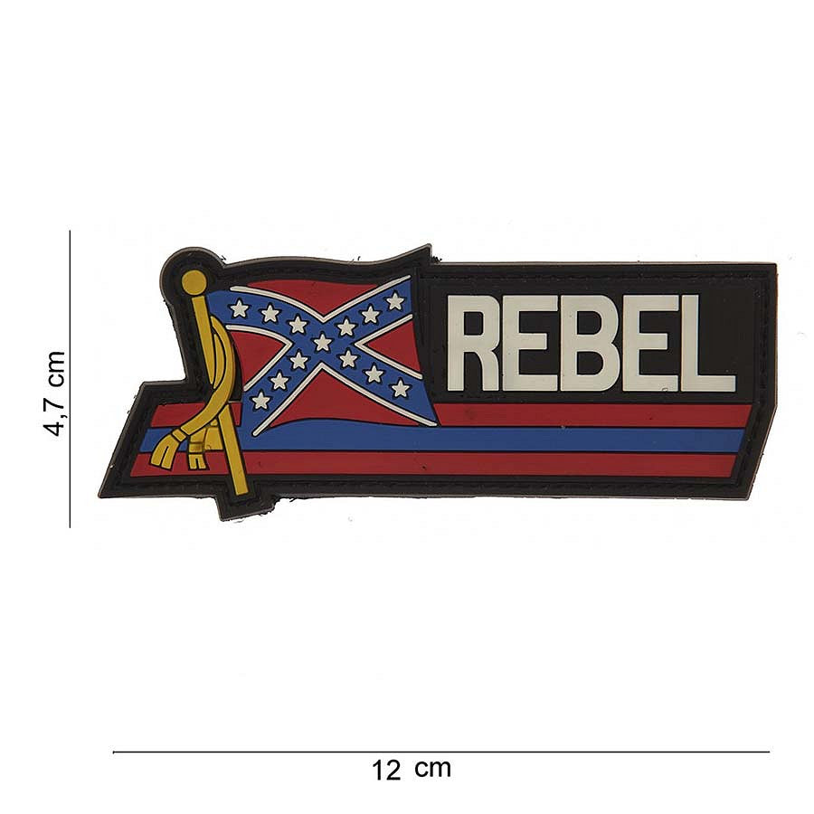 Embleem 3D PVC Rebel Vlag #12016 - Afirmă-ți Identitatea Neînfricată