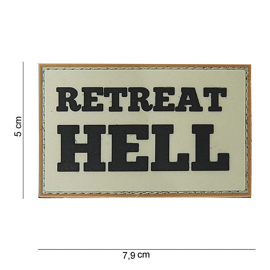 Embleem 3D PVC Retreat Hell #10059 - Afirmă-ți Atitudinea Neînfricată