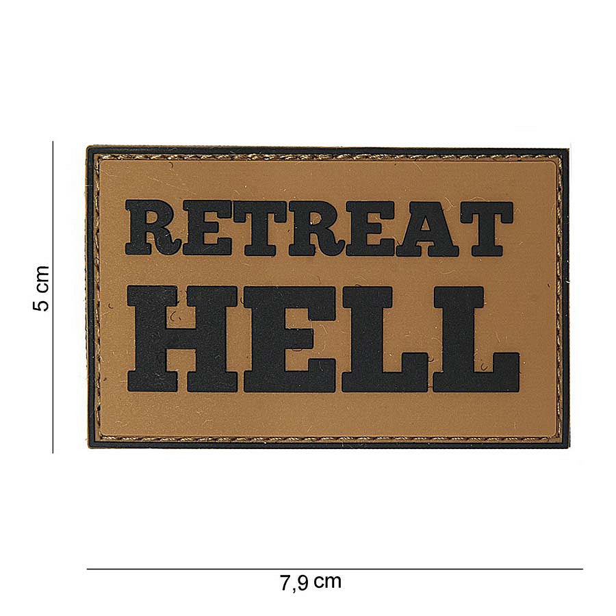 Embleem 3D PVC Retreat Hell - Simbolul Curajului Neînfricat