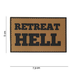 Embleem 3D PVC Retreat Hell - Simbolul Curajului Neînfricat