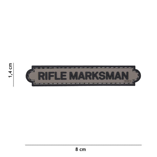 Embleem 3D PVC Rifle Marksman Tab Grijs - Simbol de Precizie Elită