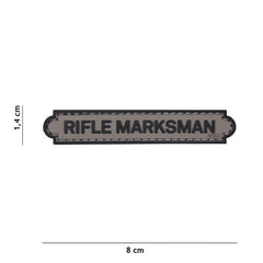 Embleem 3D PVC Rifle Marksman Tab Grijs - Simbol de Precizie Elită