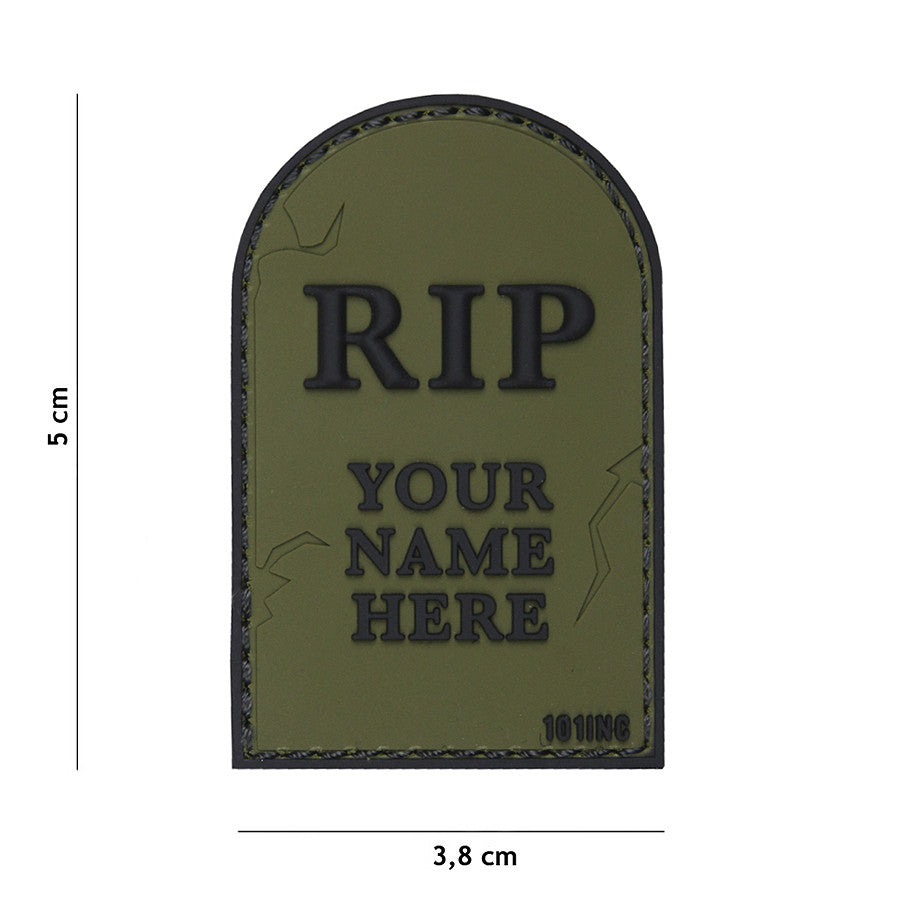 Embleem 3D PVC RIP Verde Tactical - Rezistență și Identitate Vizuată