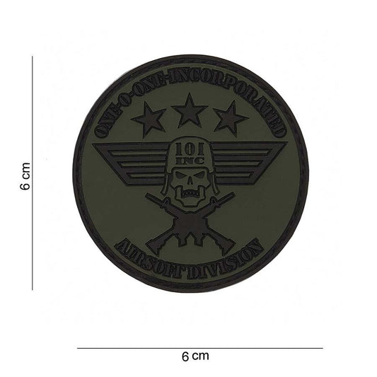 Embleem 3D PVC Rond Mic Verde 101 INC - Identitate Tactică Durabilă