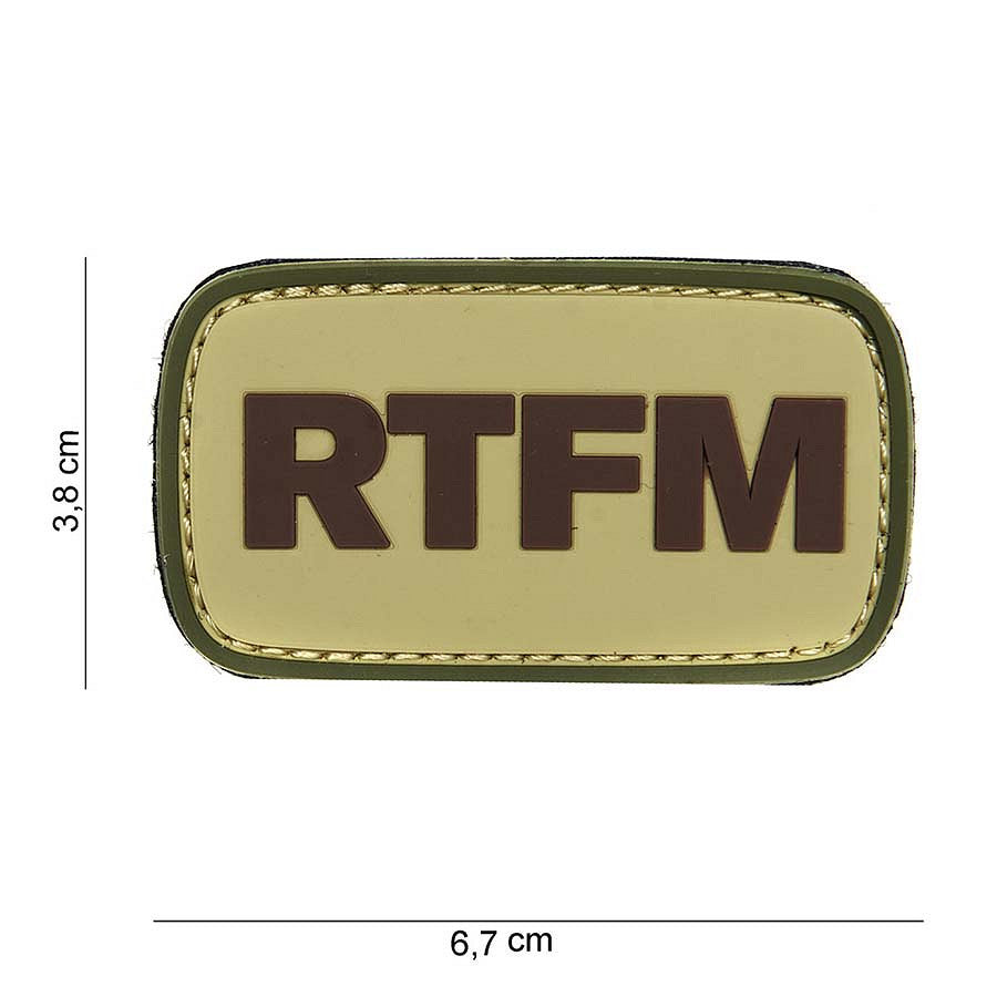 Embleem 3D PVC RTFM #14002 Verde - Impune Respect Direct